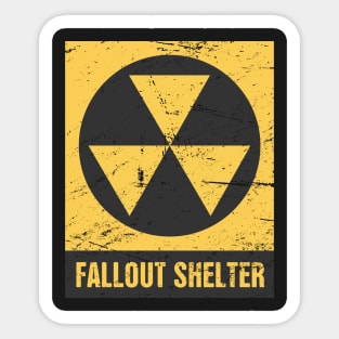 Cold War Fallout Shelter Sign Sticker